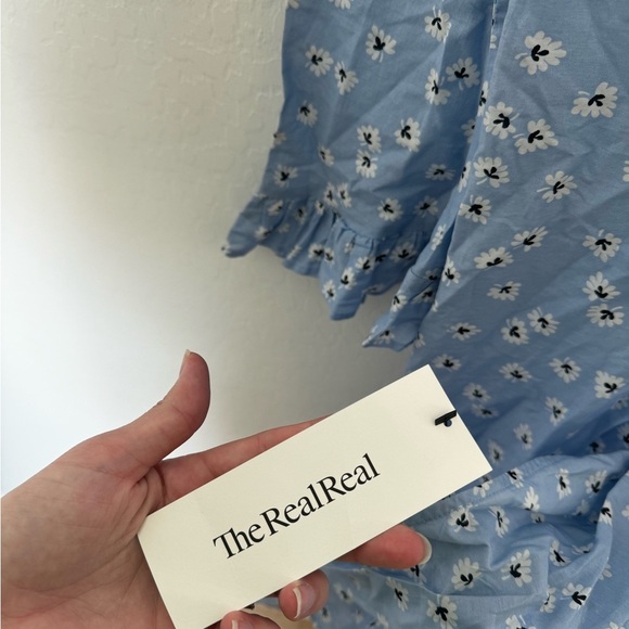 Ganni Light Blue Floral Dress - Picture 6 of 9